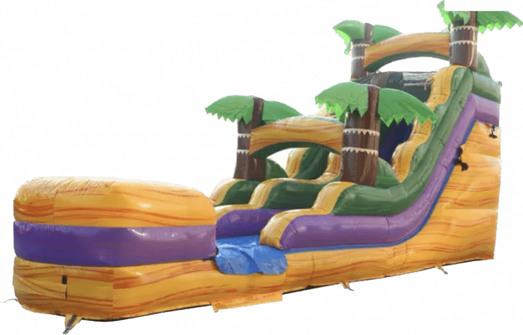 15' Tropical Marble inflatable water slide